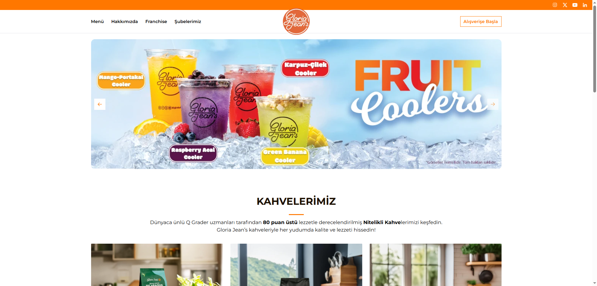 Gloria Jean's — E-ticaret İkas örneği