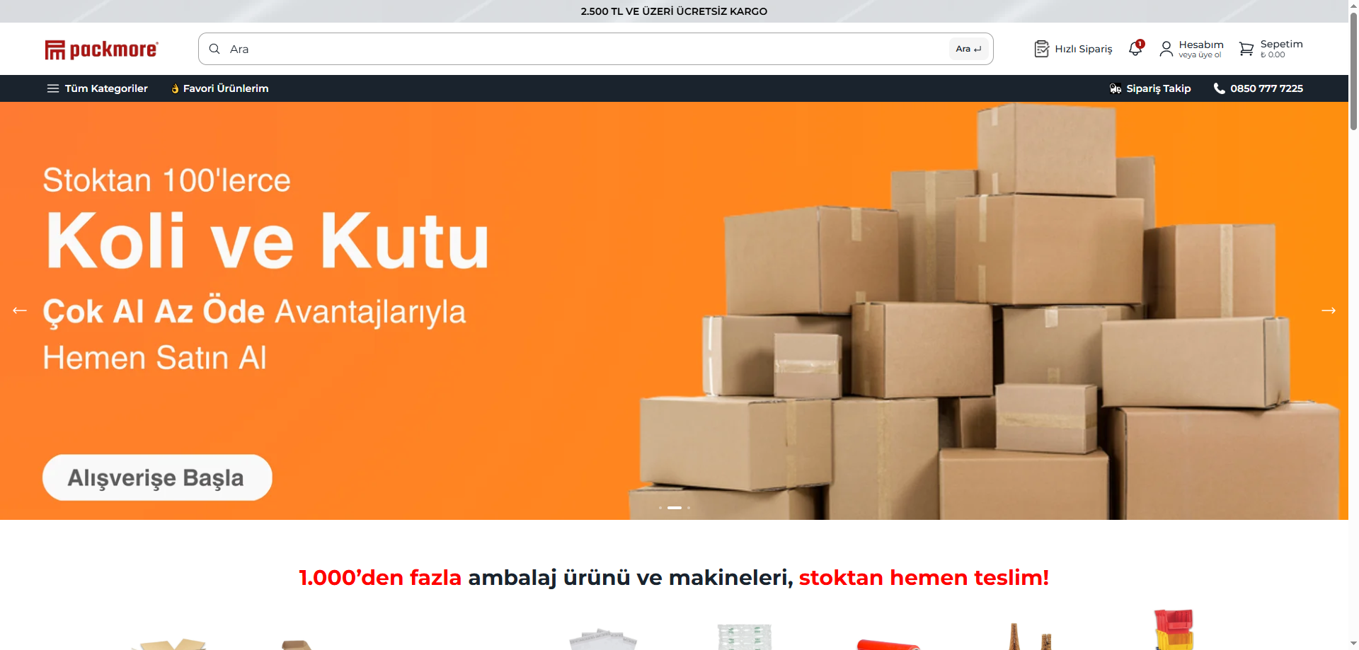 Packmore — E-ticaret İkas örneği