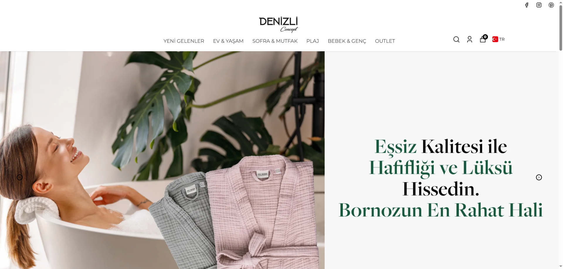 Denizli Concept — Mobilya/Ev Eşyaları Web sitesi örneği