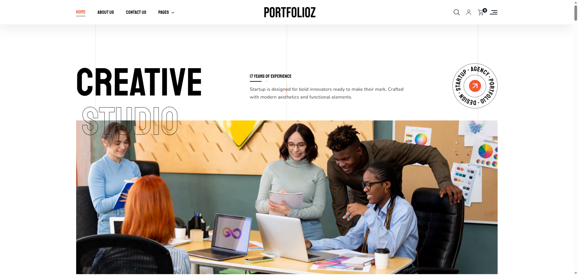 Agency Portfolioo — Ajans Webflow örneği