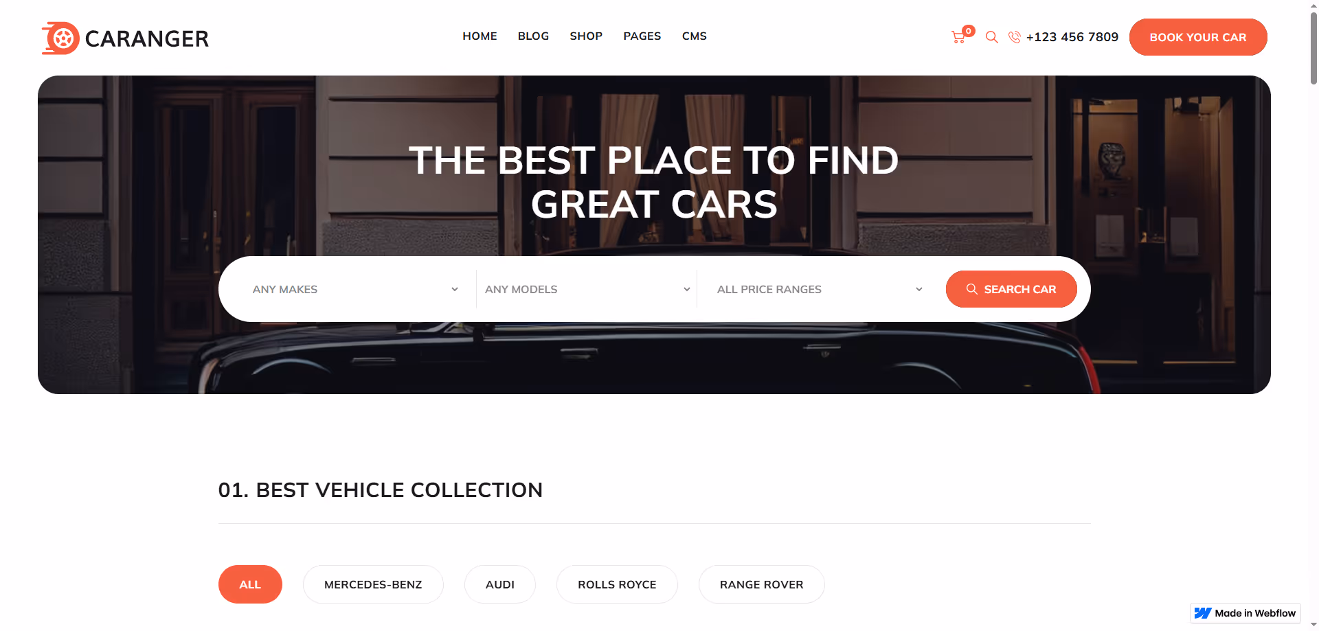 Rent a car oto galeri araç kiralama web site tasarım Örnekleri ve Şablonları