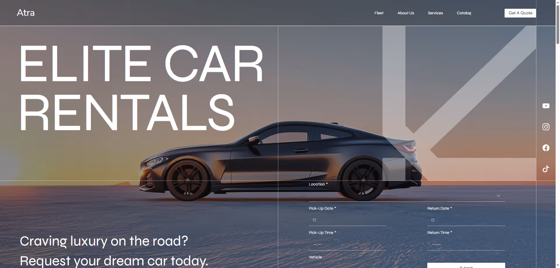 Rent a car oto galeri araç kiralama web site tasarım Örnekleri ve Şablonları