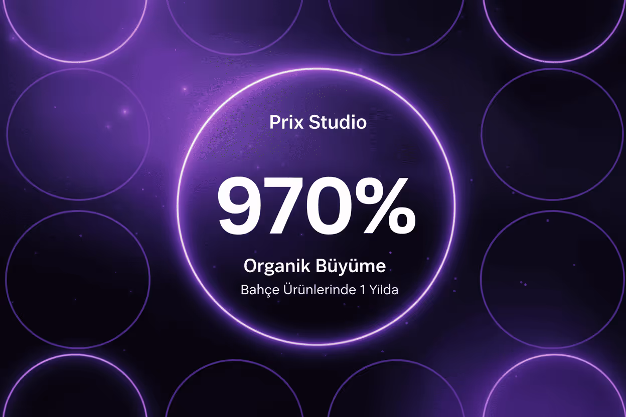 Bahçe Ürünlerinde 1 Yılda %970 Organik Büyüme