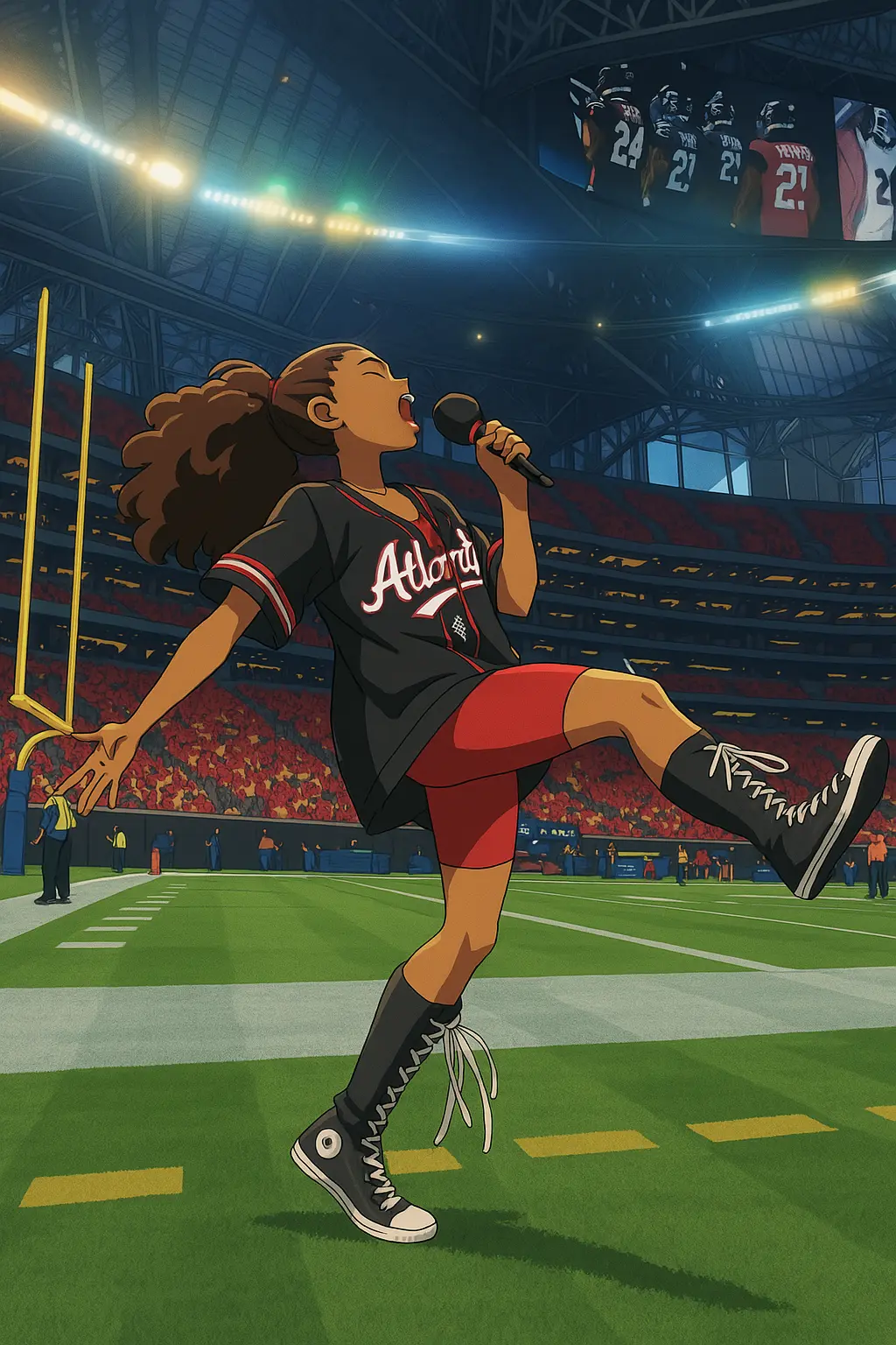 Animated version of Chlesea hosting at a Falcons game.