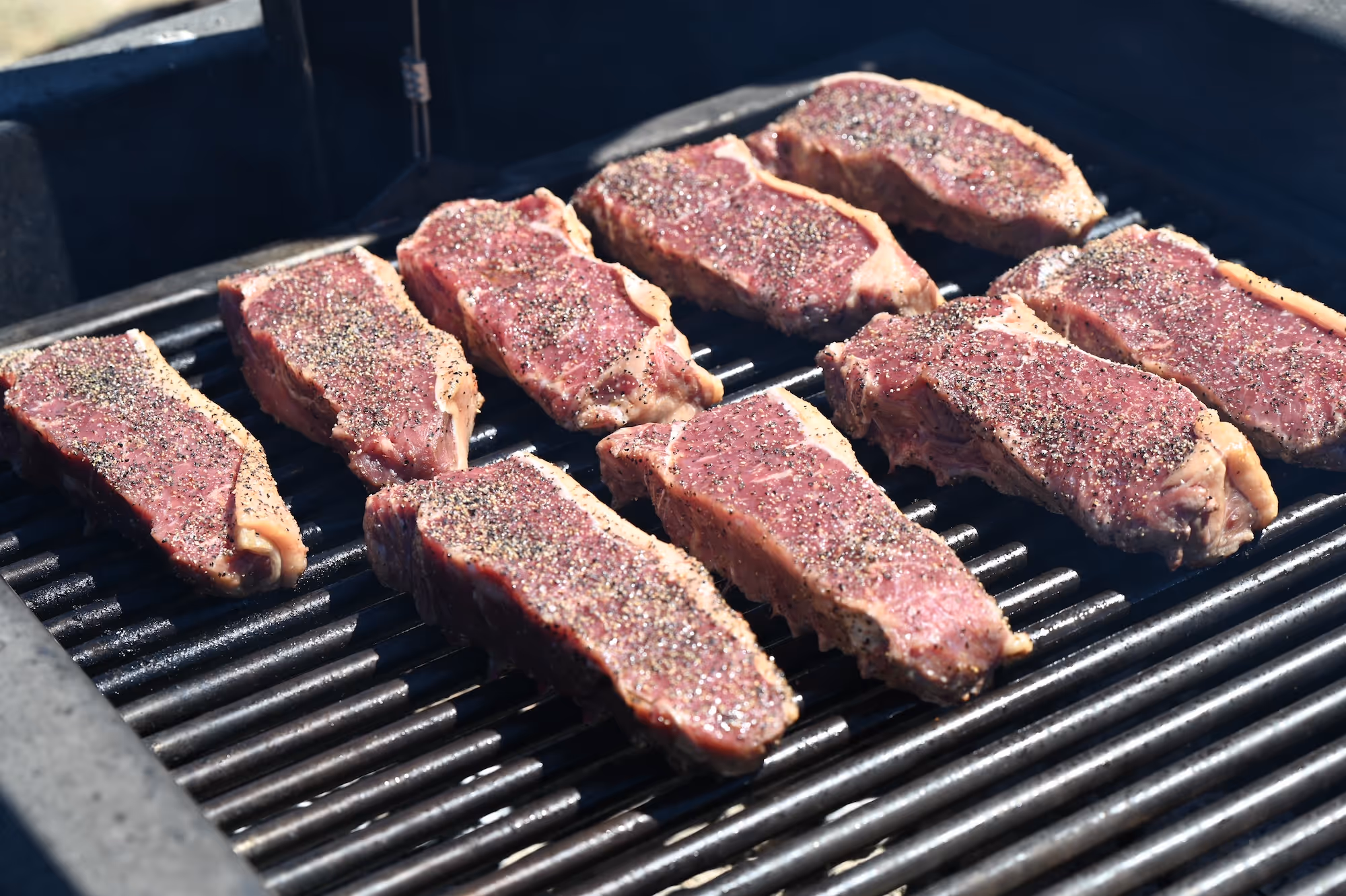 Steaks on the grill