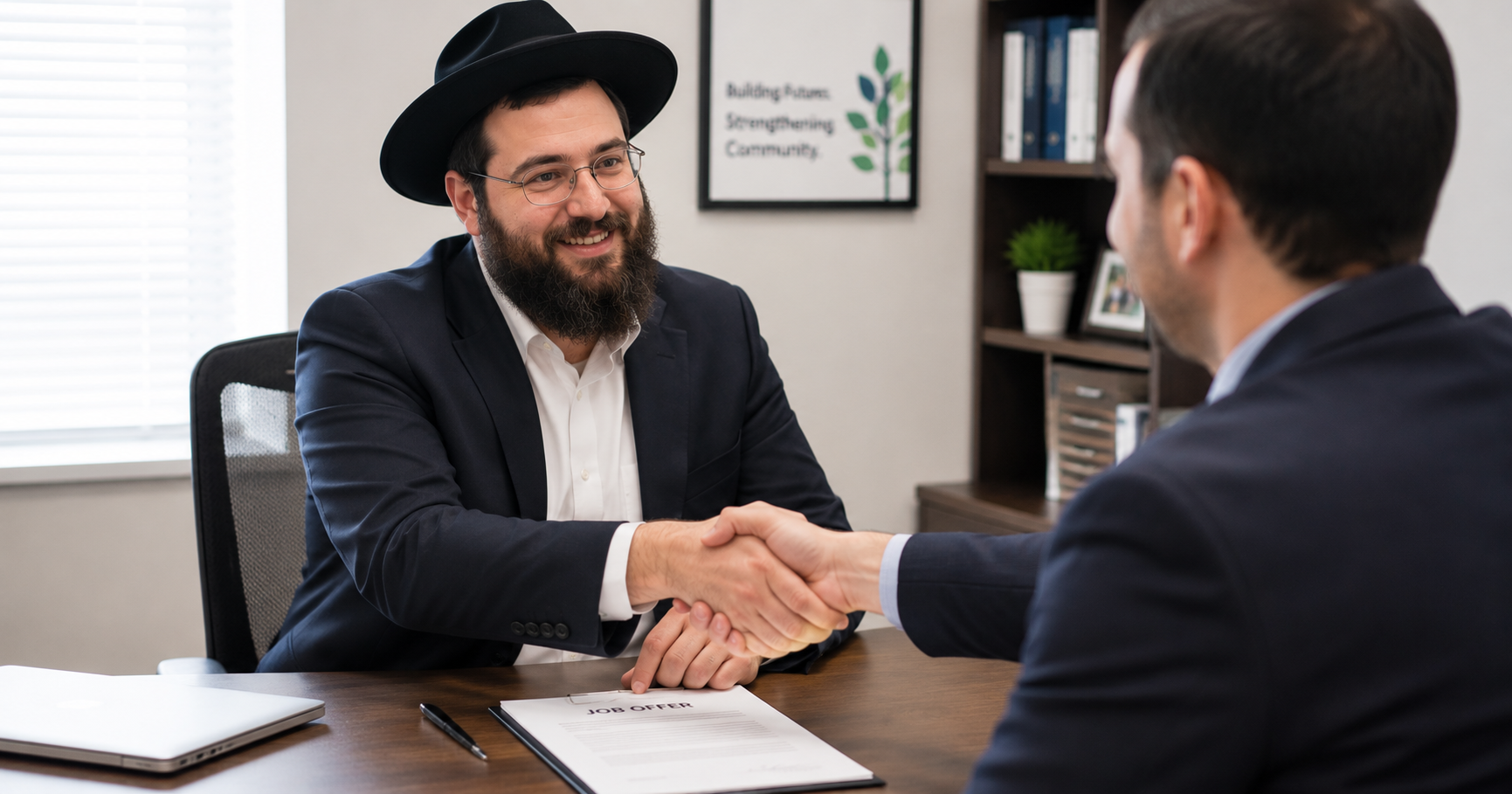 Orthodox Jewish professionals working in various industries