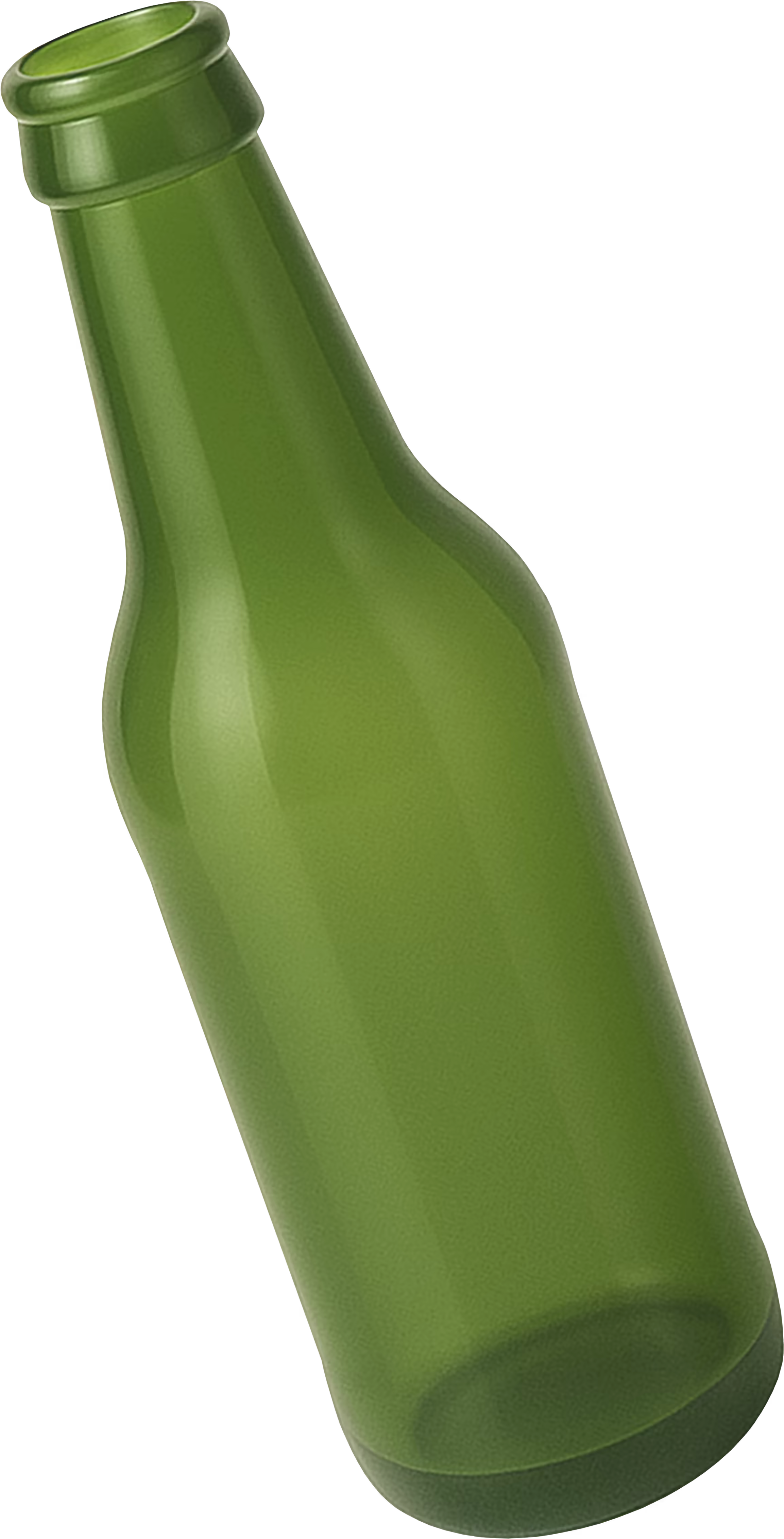 Green glass bottle accepted for recycling at Ivan’s Recycling