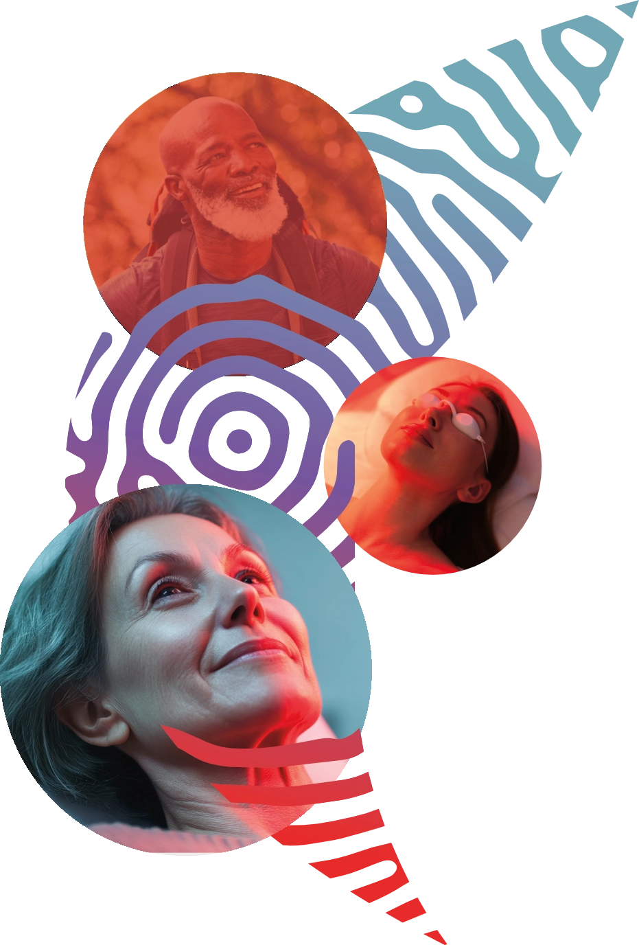 Collage of fit people