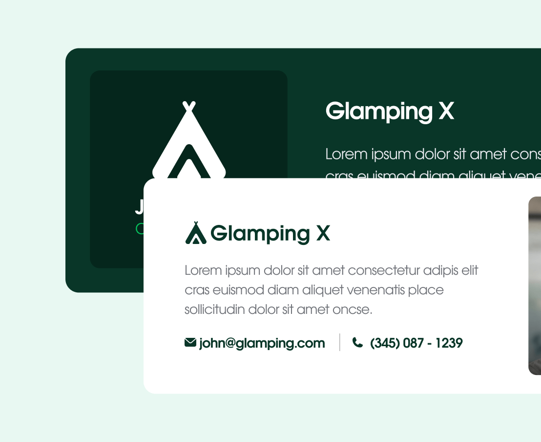 Glamping X Email Signature Glamping Webflow Template