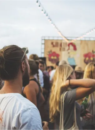 People are enjoying festival