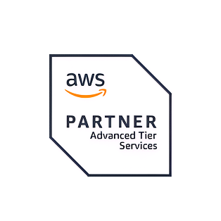 AWS Partner Advanced Tier Services badge.