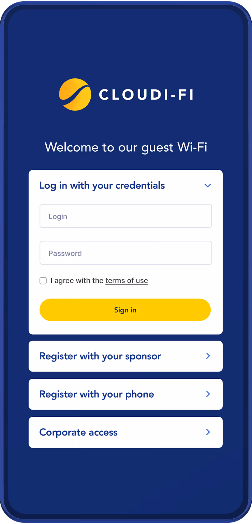 Mobile captive portal