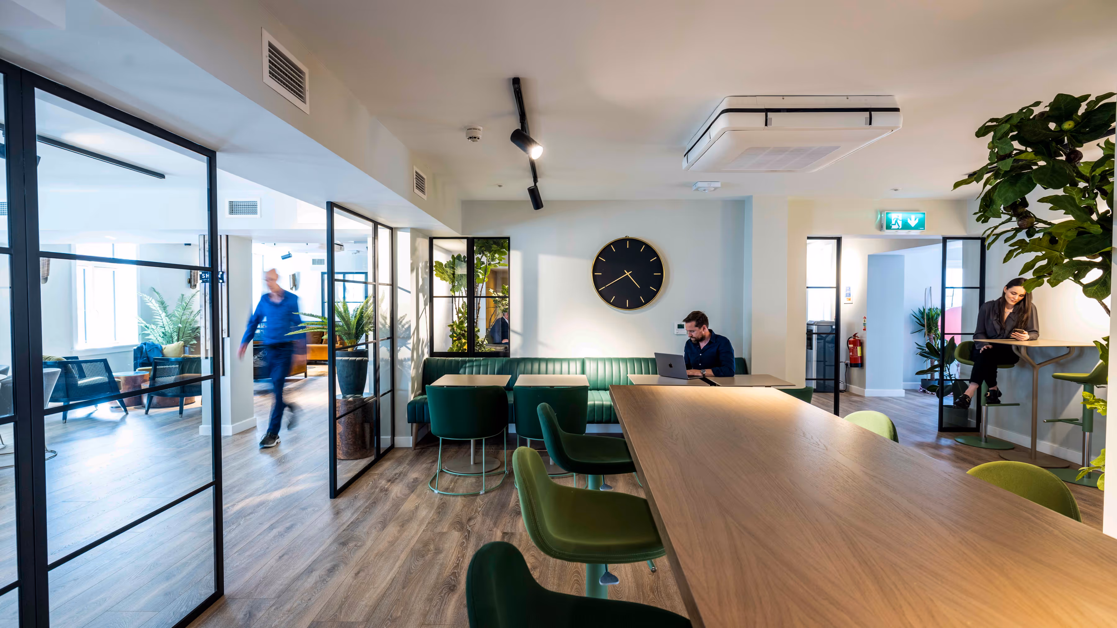 Communal seating area in pembr's offices