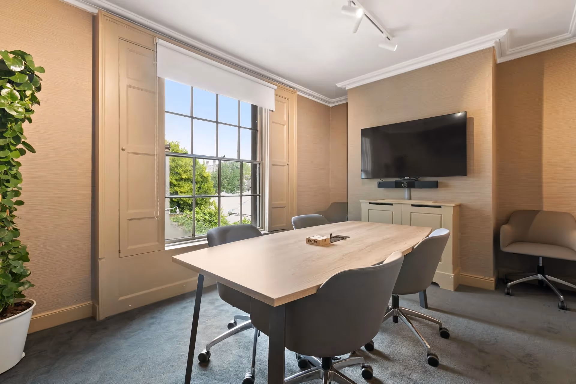 Medium size private meeting room space in office