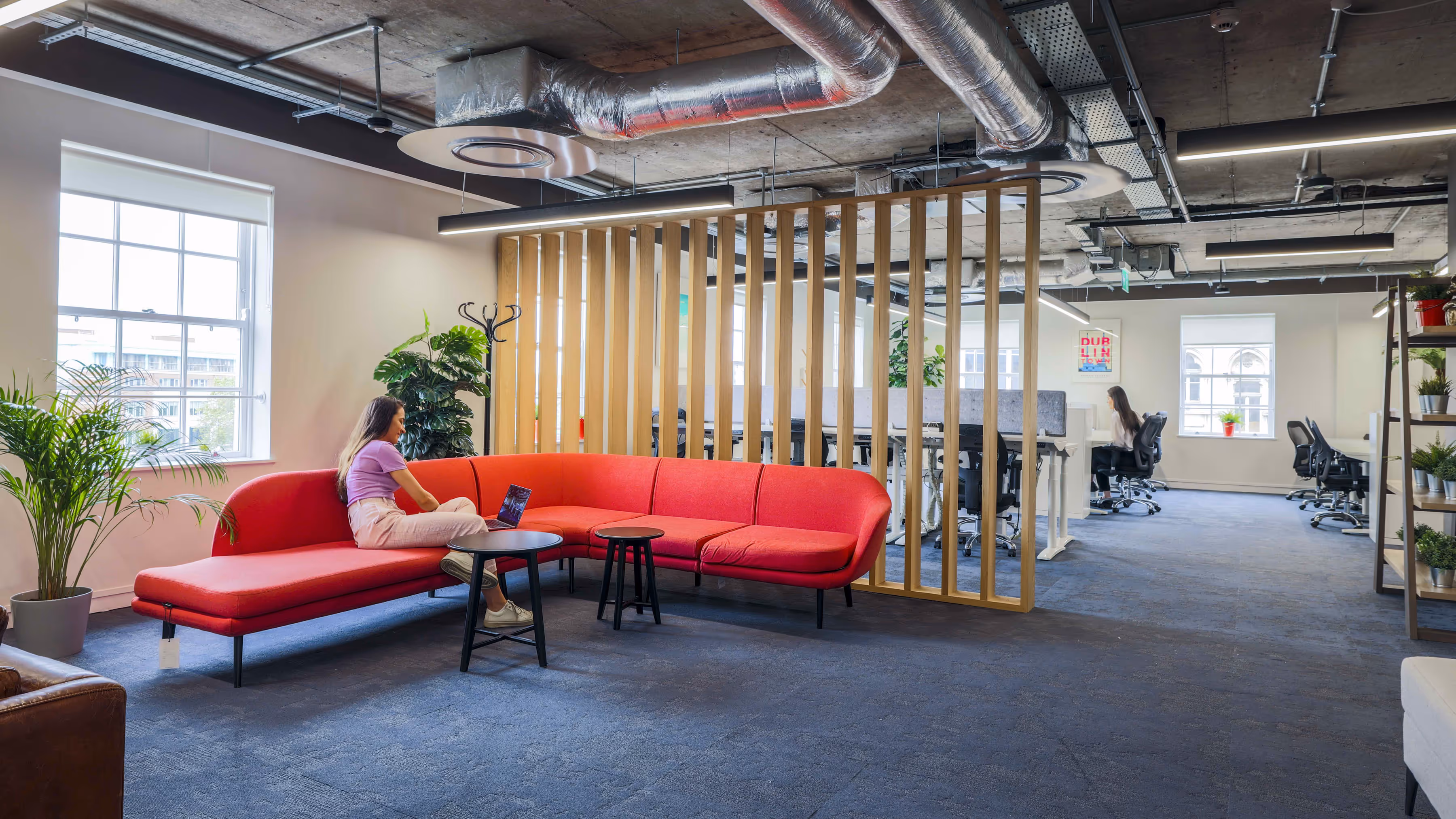 Lounge space in a Pembr office