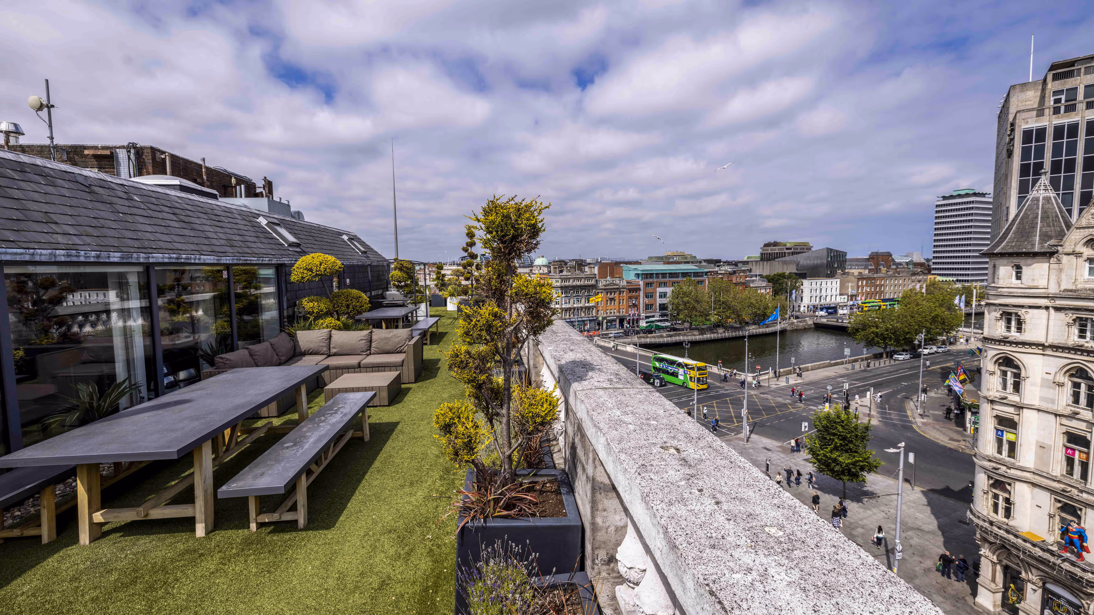 Office rooftop terrace area in Dublin City Centre