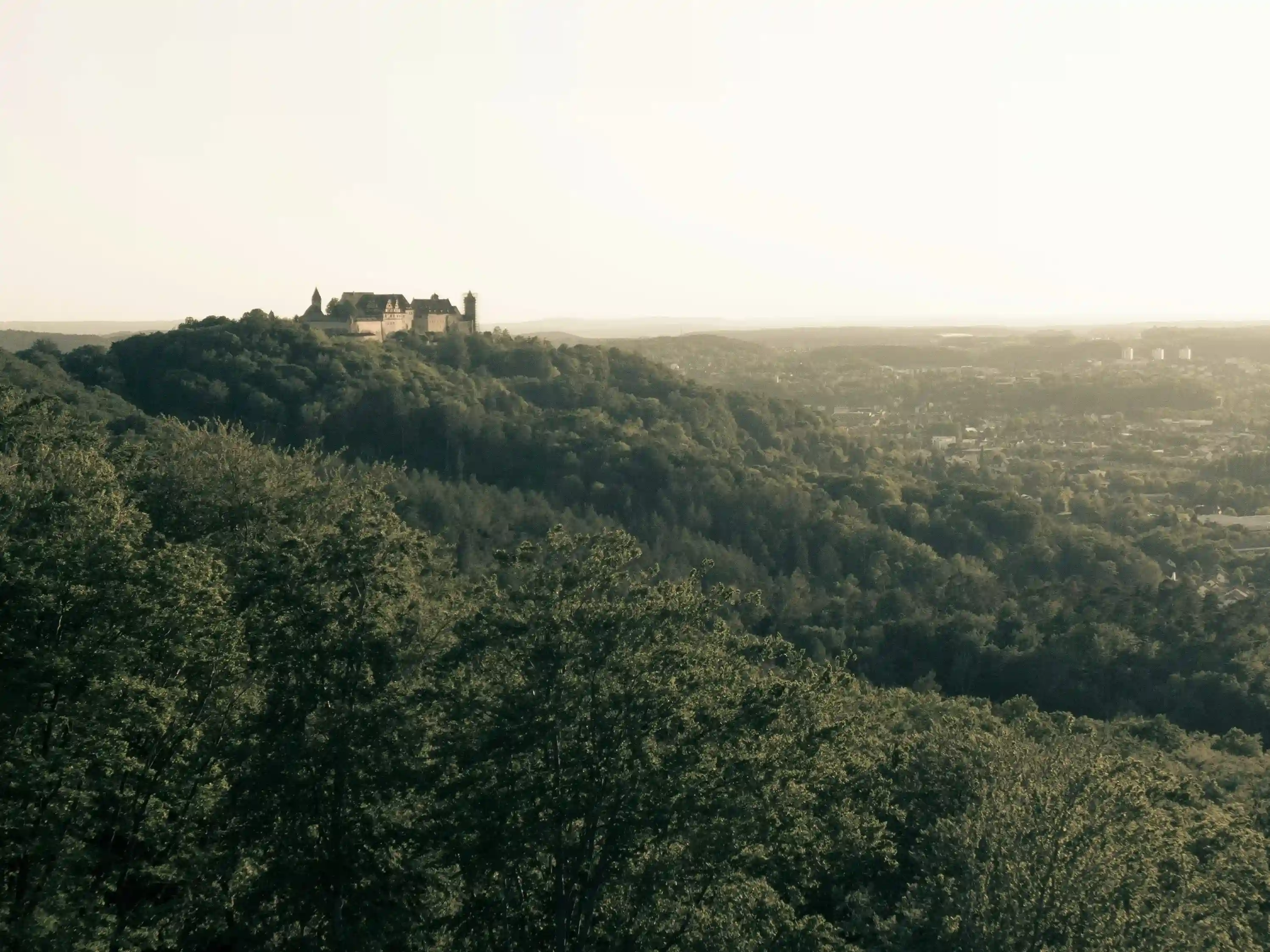 Landschaftsansicht von Coburg mit der Burgfeste