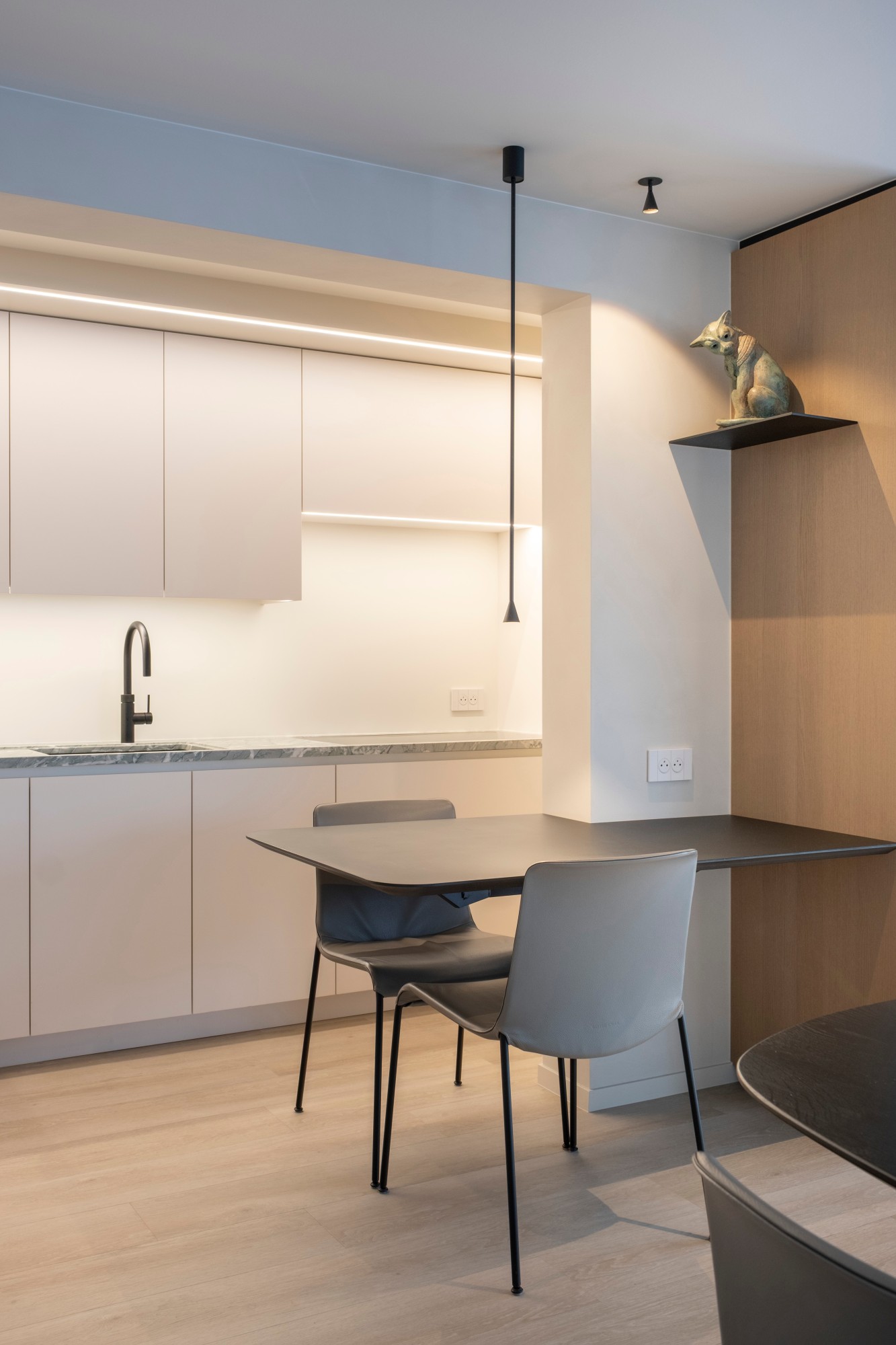 open keuken in kust appartement