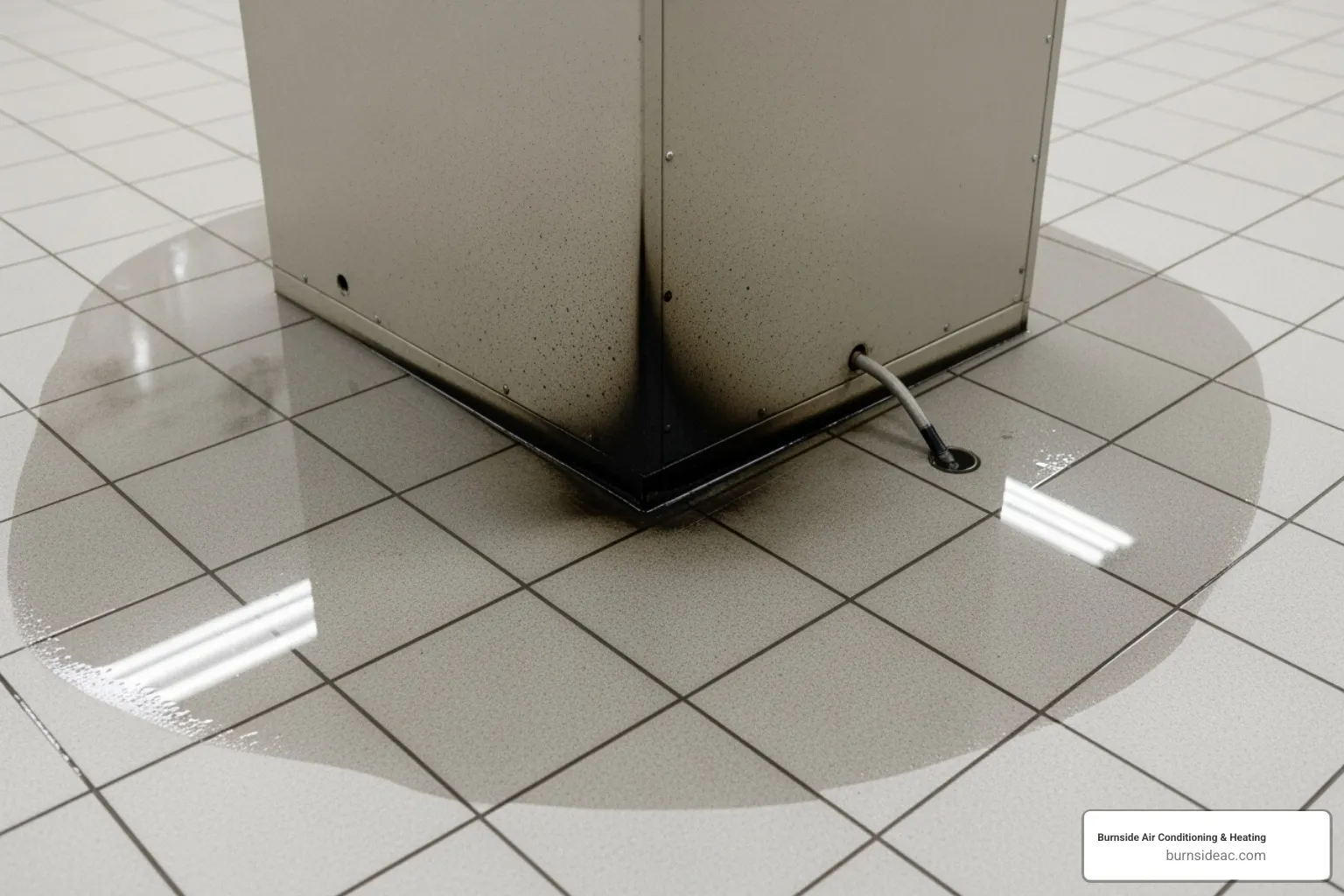 water pooling around indoor air handler - repair air conditioning