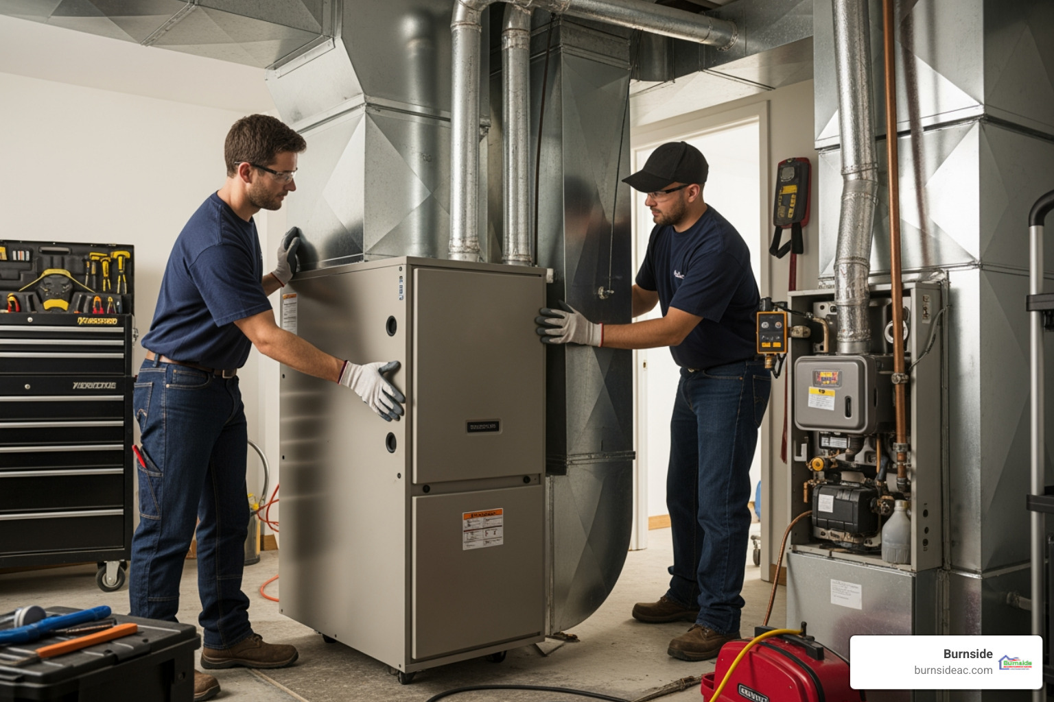 infographic showing cost comparison between old inefficient furnace versus new high-efficiency furnace with monthly energy bill savings, AFUE rating differences, and typical payback period timeline - furnace replacement affordable in melissa, tx infographic showing cost comparison between old inefficient furnace versus new high-efficiency furnace with monthly energy bill savings, AFUE rating differences, and typical payback period timeline - furnace replacement affordable in melissa, tx