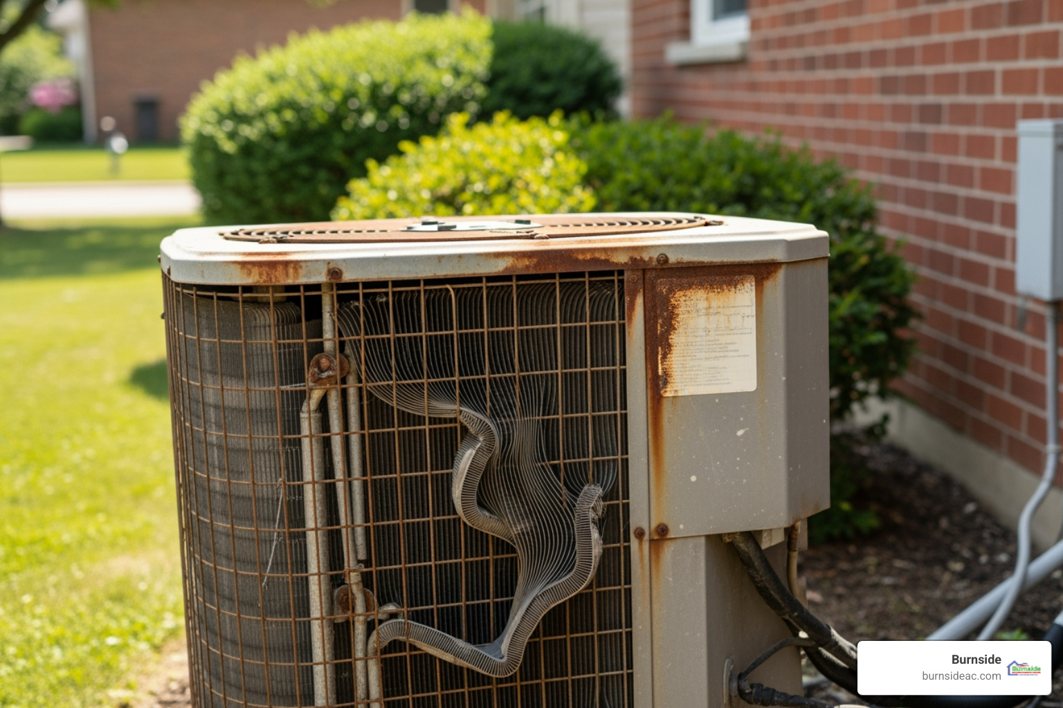 infographic showing 5 key signs you need AC replacement: unit is 15-20 years old, frequent repair calls, rising energy bills, uneven cooling throughout home, and strange noises or odors from system - ac replacement best in allen, tx