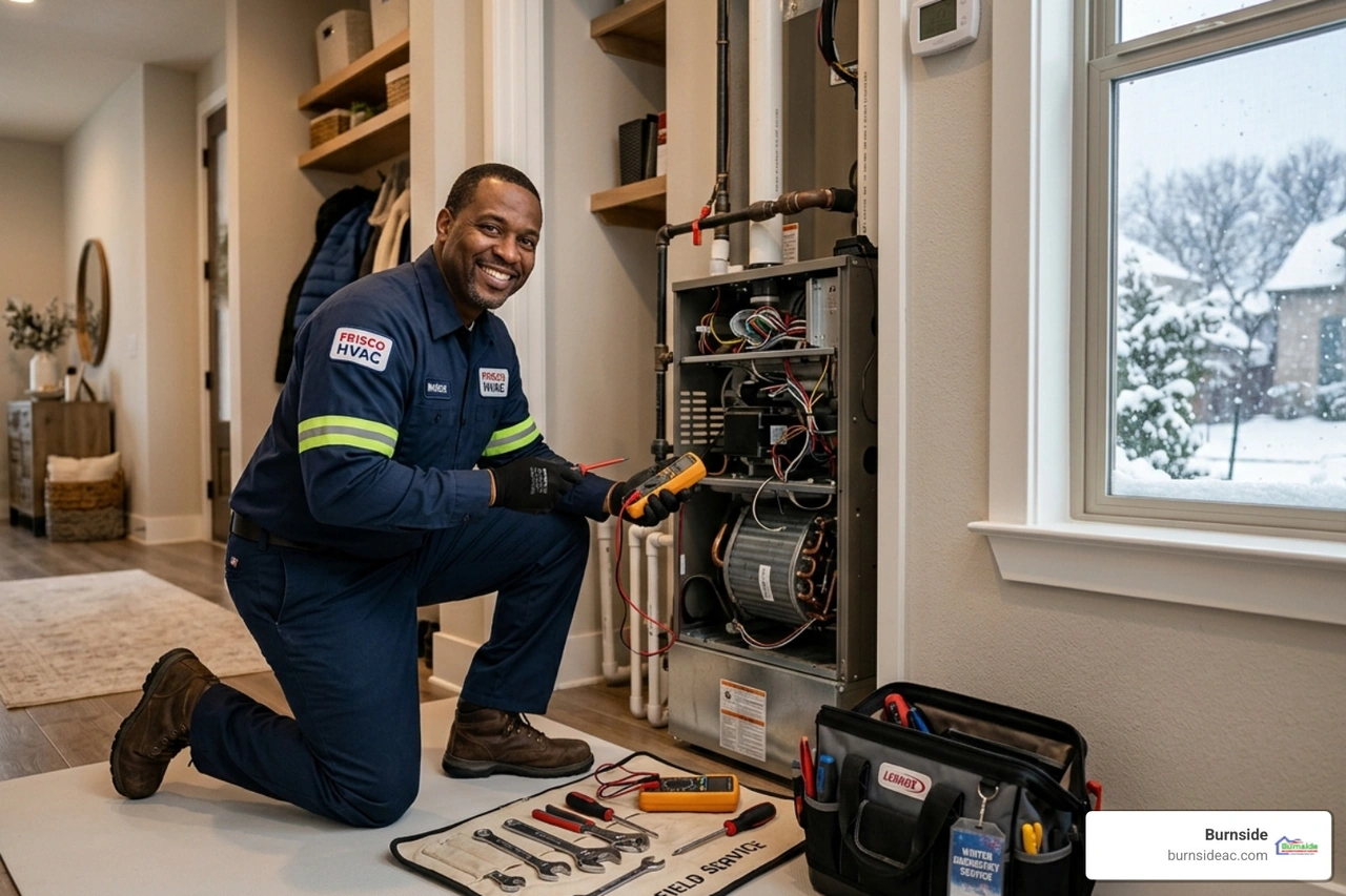 Who are the most reliable contractors for emergency heater repair in Frisco during a weekend or holiday?