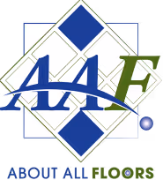 AAF logo with blue and green letters over a blue diamond background.