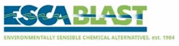 Logo with text ESCA BLAST and tagline Environmentally Sensible Chemical Alternatives est 1984.