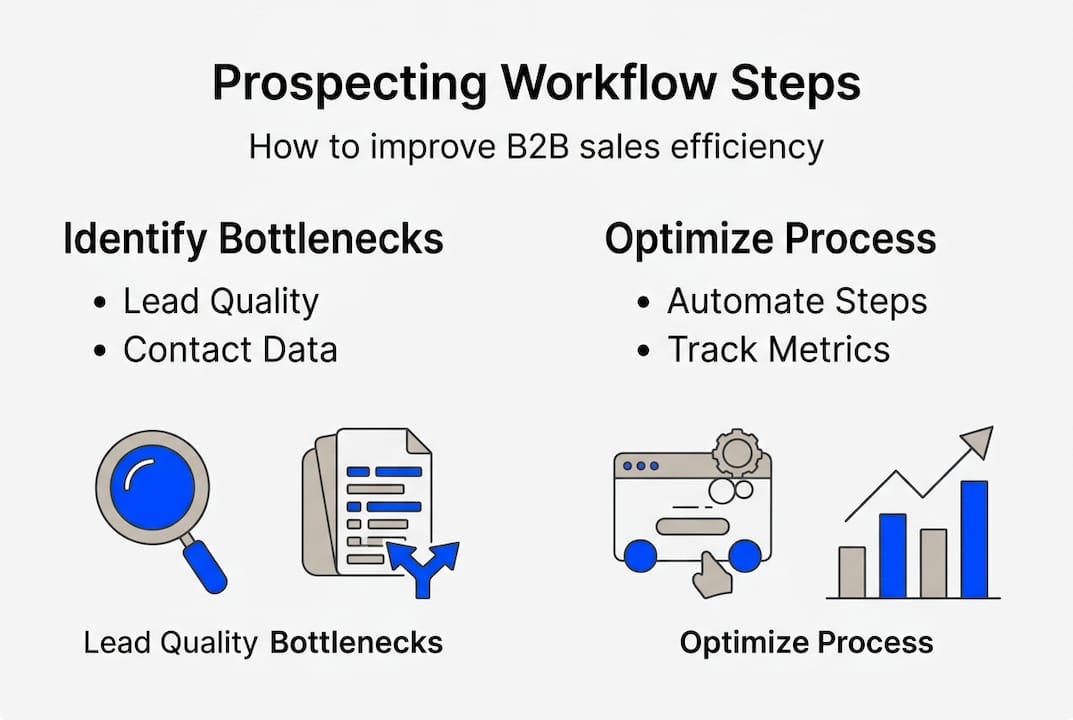 Infographic showing workflow optimization steps
