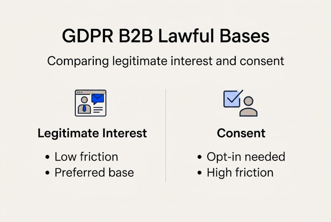 Infographic comparing GDPR lawful basis options