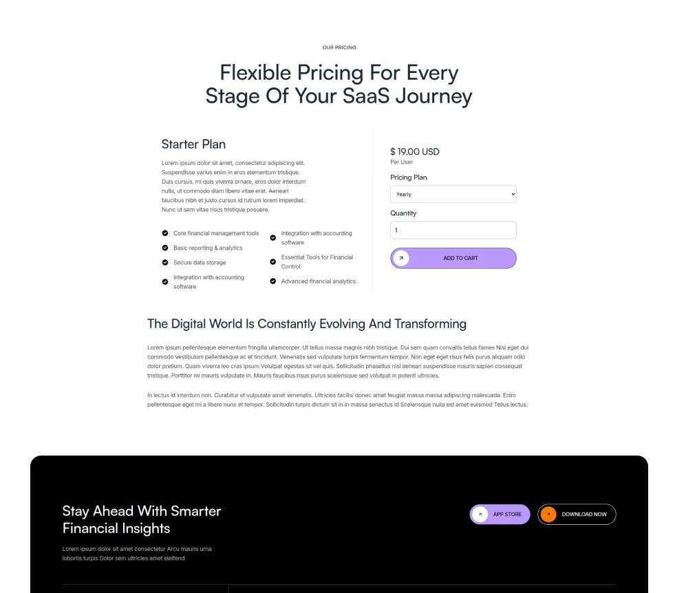 Pricing Details Landing