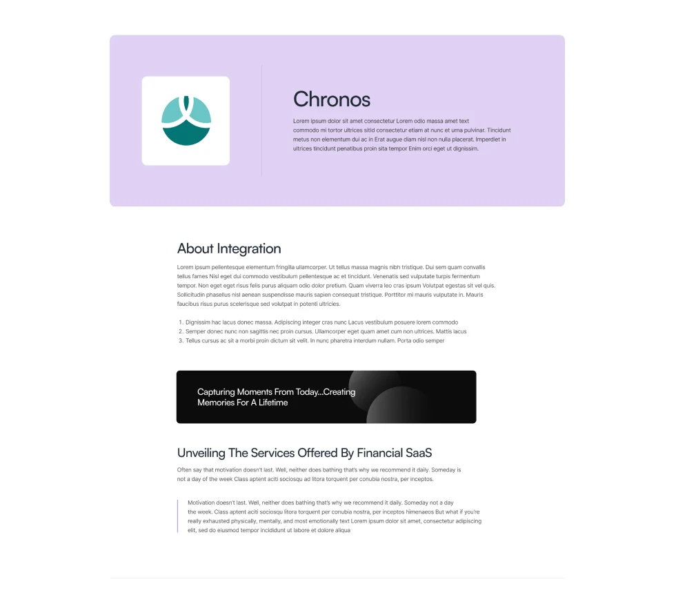 Integrations Details Landing