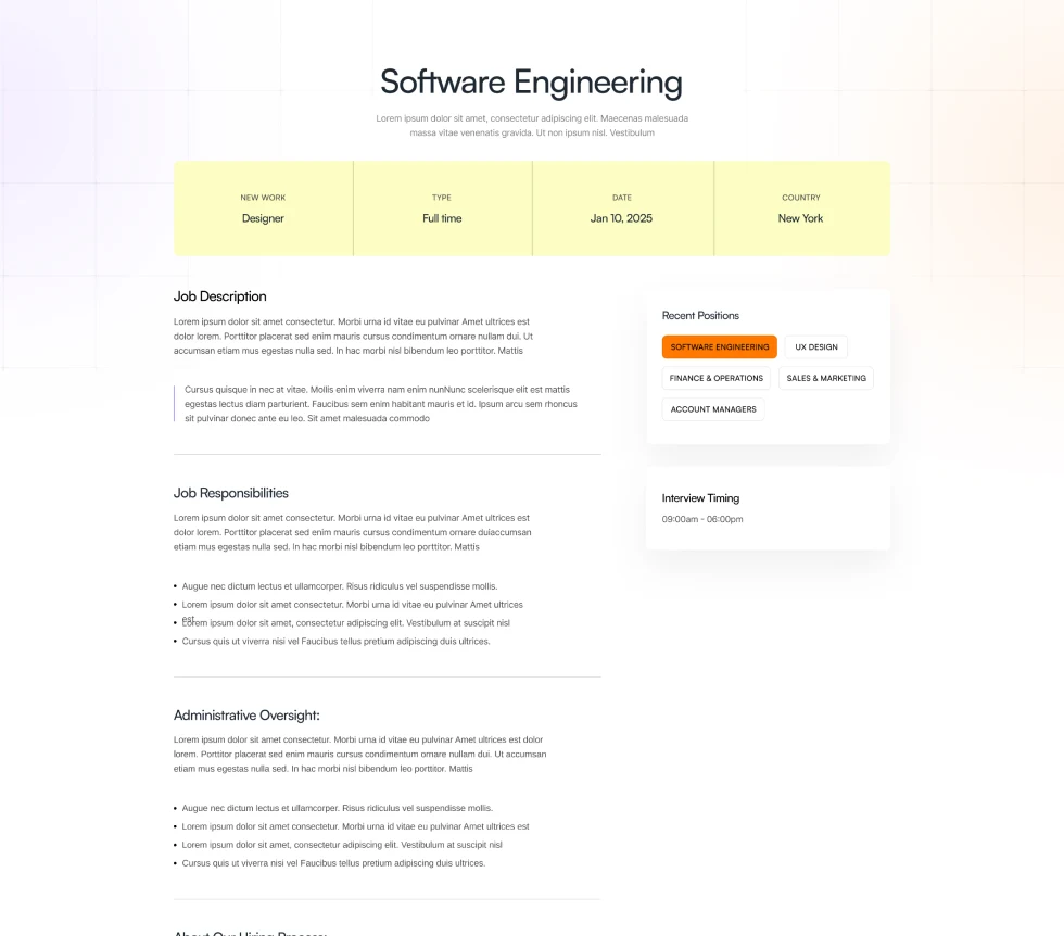 Jobs Details Landing