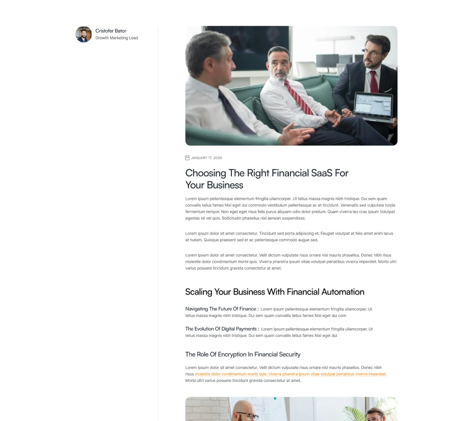 Blog Post Landing