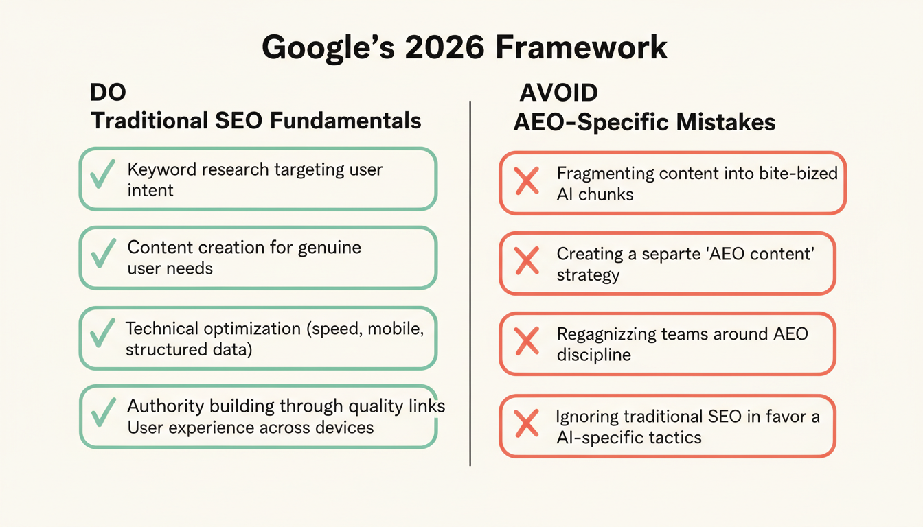 2026 SEO strategy: what to do vs. what to avoid based on Google's guidance
