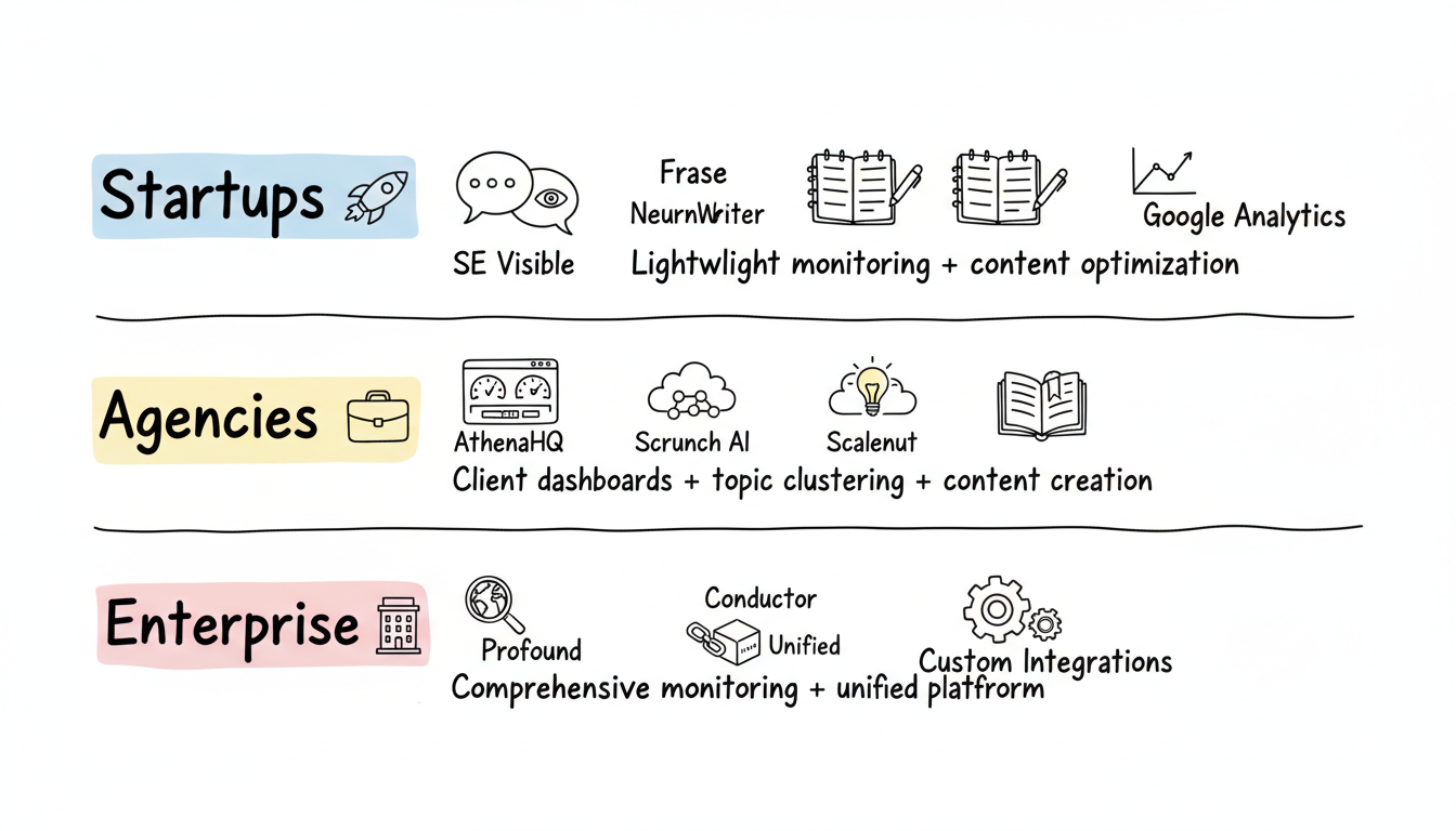 AI SEO tool stack recommendations for Startups, Agencies, and Enterprise teams