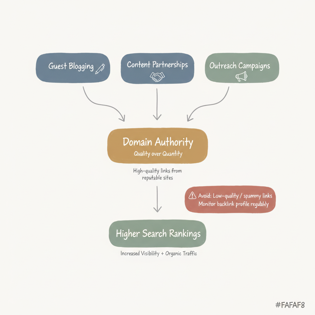 Link Building Framework - Strategies flowing into domain authority and higher search rankings