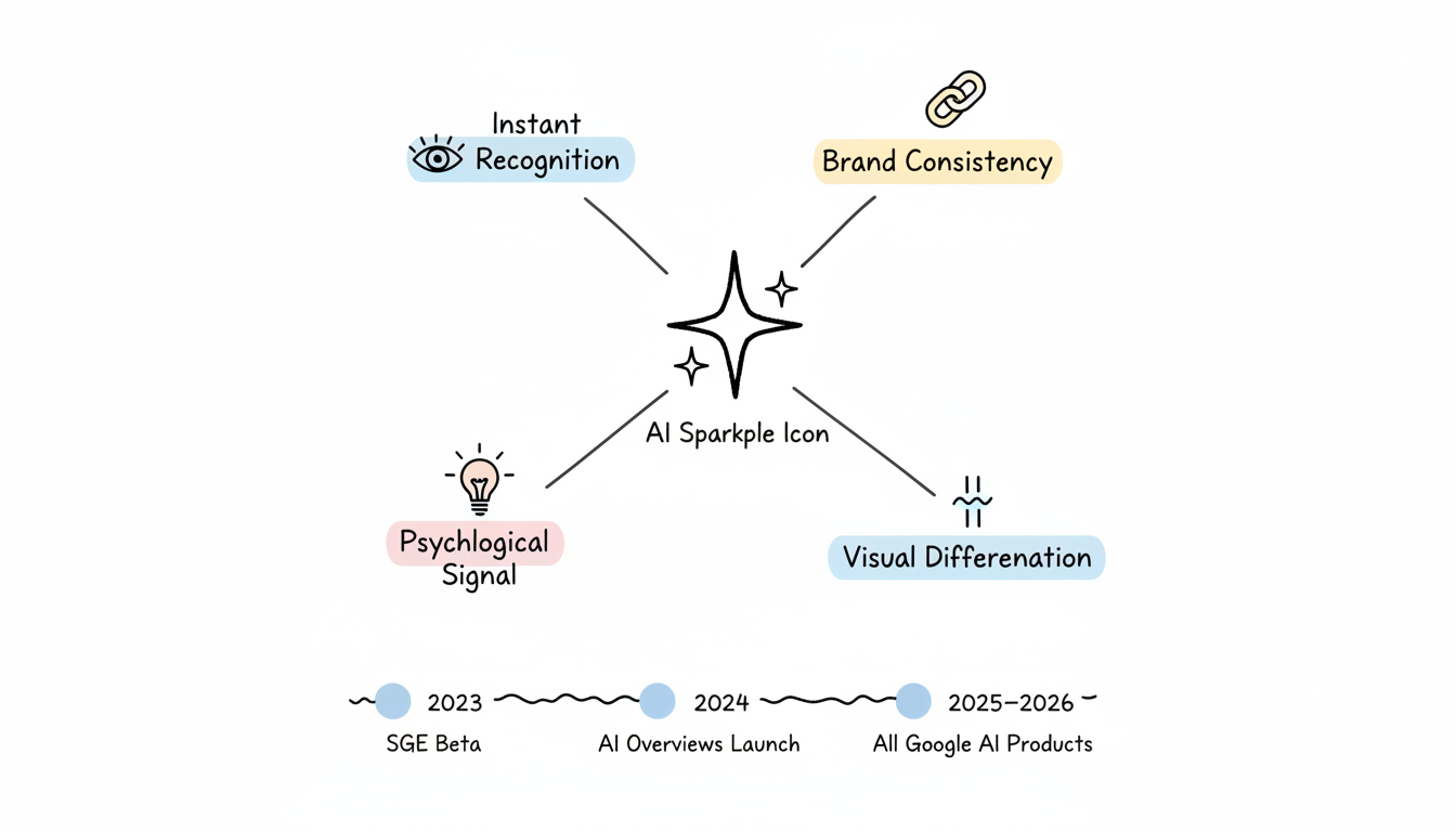 Google AI sparkle icon breakdown: four strategic purposes and design evolution timeline