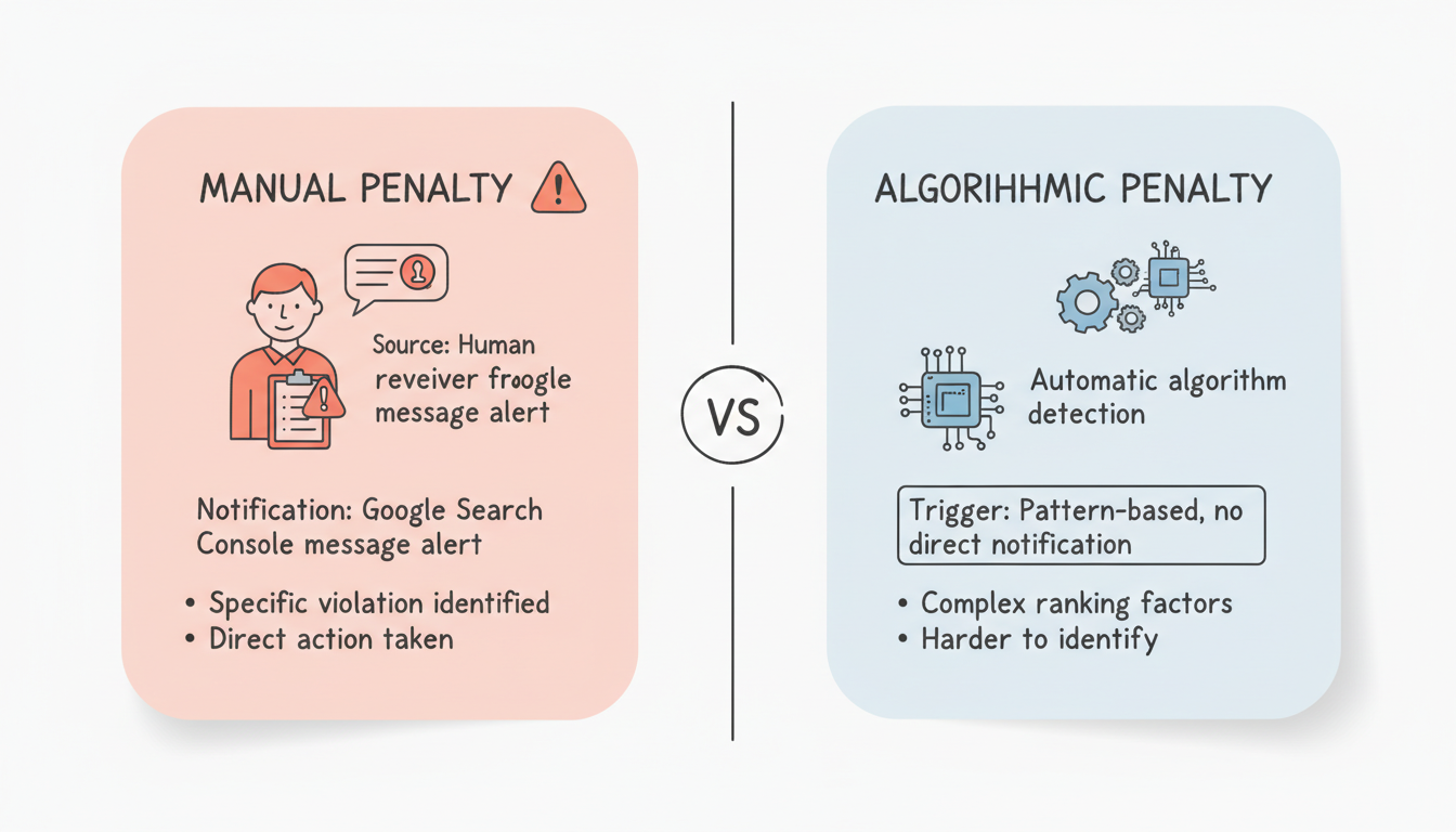 Comparison of Manual vs Algorithmic Google Penalties