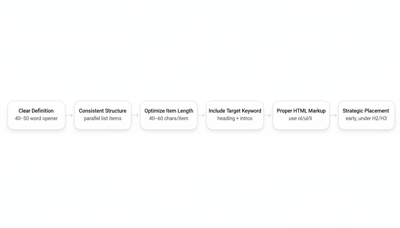 Optimization Flow — List-Based Featured Snippets