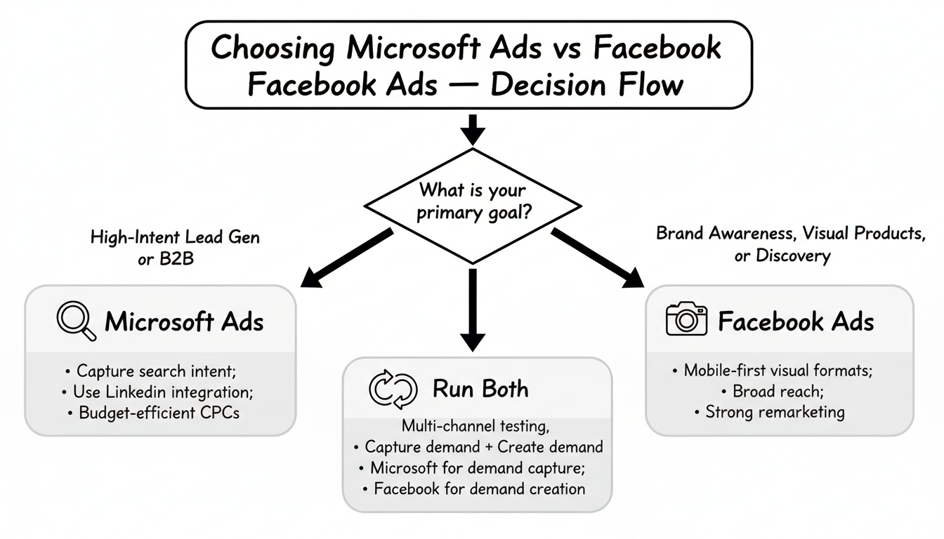 Choosing Microsoft vs Facebook — Decision Flow