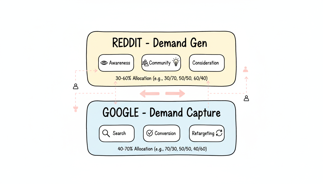 Integration Strategy Framework - How Reddit demand generation and Google demand capture work together in a unified advertising strategy