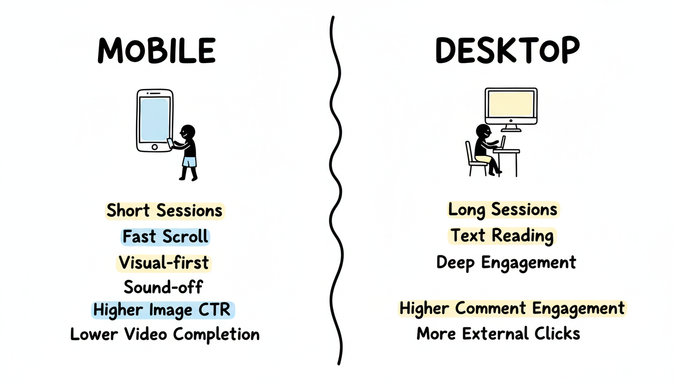 Mobile vs Desktop Reddit Usage Comparison