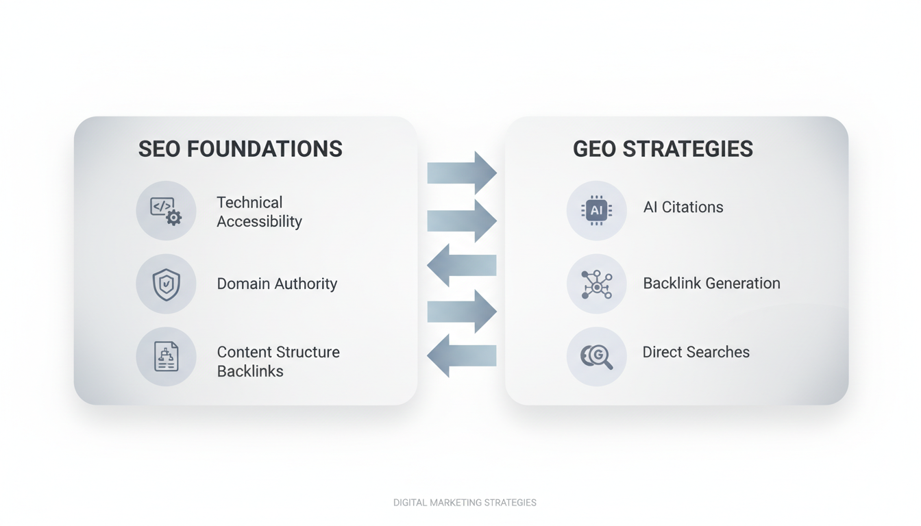 The Both/And Strategy - SEO and GEO work together as complementary approaches rather than competing strategies