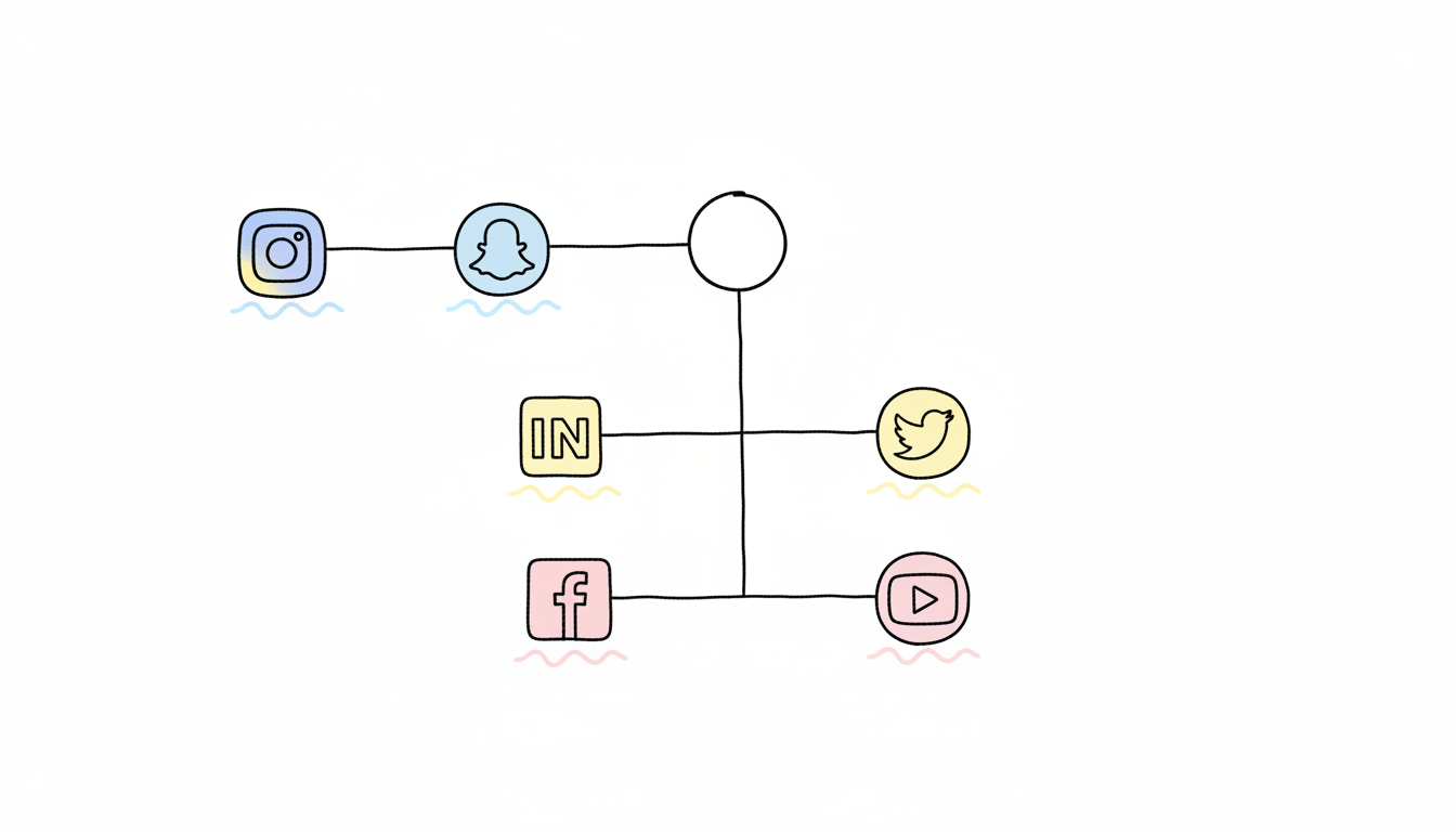 Social Media Platform Selection Framework - A visual decision tree showing how to match platforms to your target audience and business goals