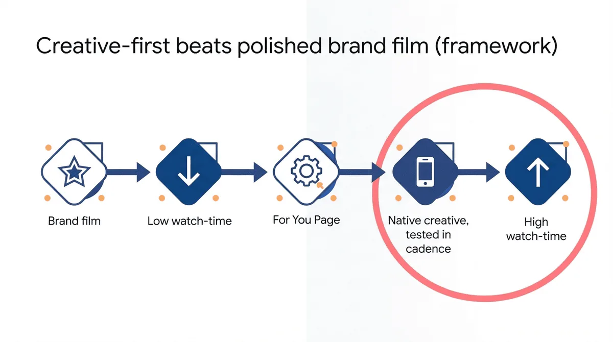 Flat-vector diagram: AI answer engines (ChatGPT, Perplexity, Gemini) as sponsored placement surfaces, and the buyer research journey that starts inside them.