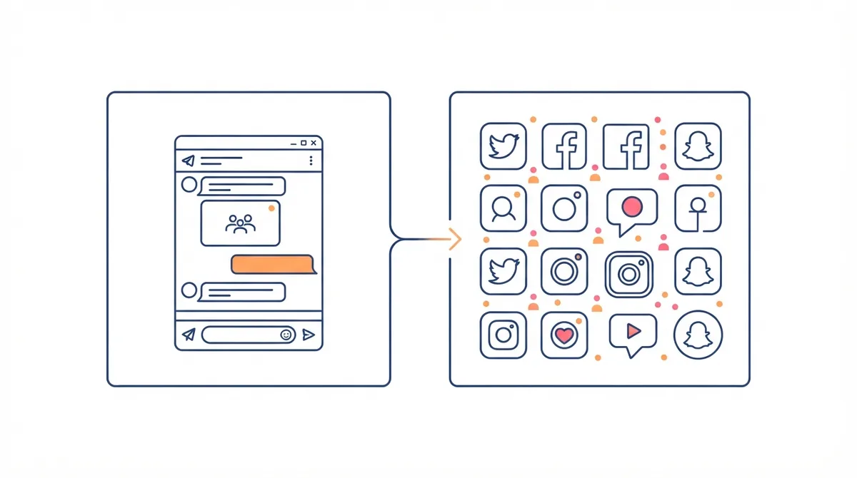 Comparison of Telegram Ads focused channel reach versus the broader, noisier paid social landscape.