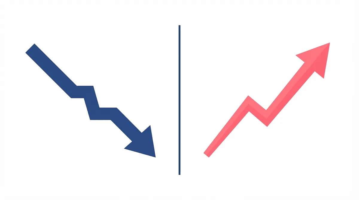 Flat-vector before-and-after comparison of cost per lead falling after local targeting.