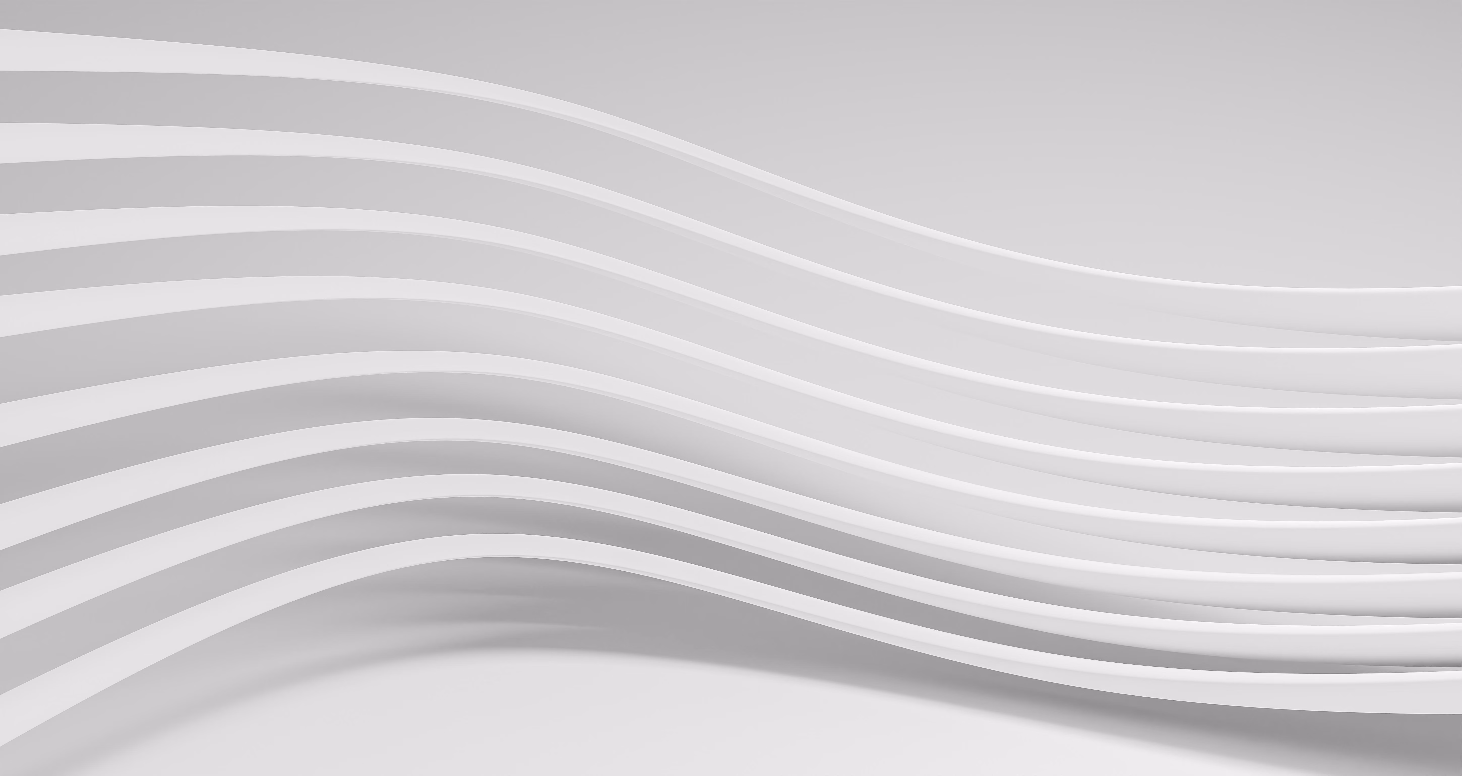 Fond abstrait géométrique moderne avec des lignes blanches ondulées en couches superposées.