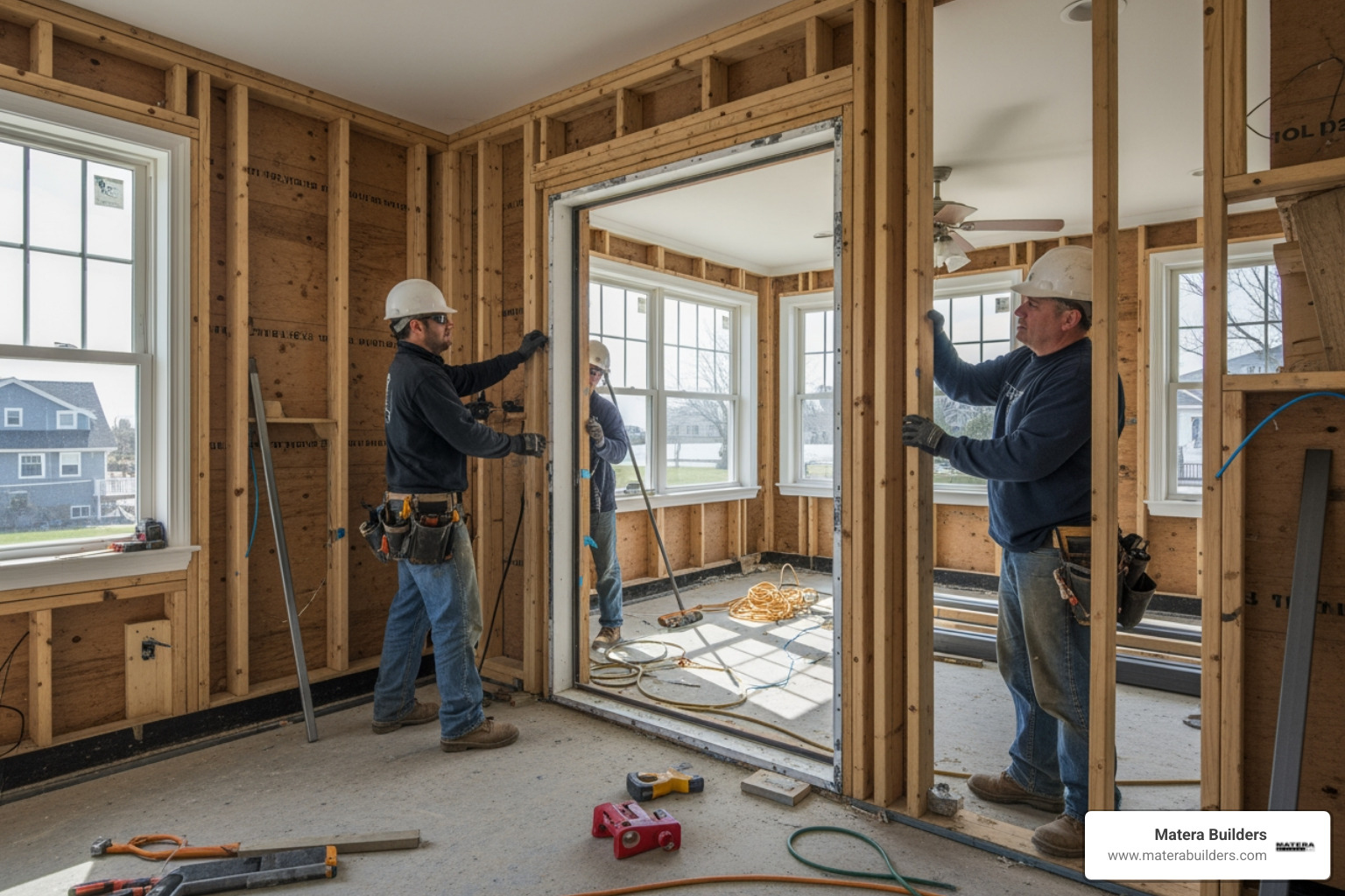 Reinforced steel door frame being installed in a New Jersey residence - Security entry door NJ Reinforced steel door frame being installed in a New Jersey residence - Security entry door NJ